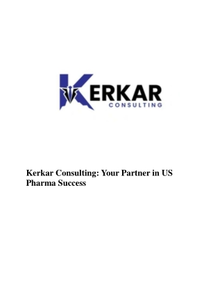 pharma consultancy services in USA