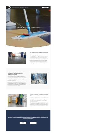 Factory Cleaning Melbourne