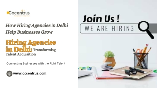 How Hiring Agencies in Delhi Help Businesses Grow