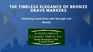 Bronze Grave Markers