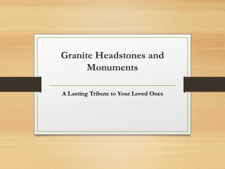 Granite Headstones and Monuments