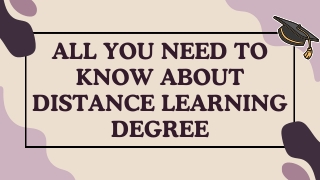 All you need to know about Distance Learning Degree