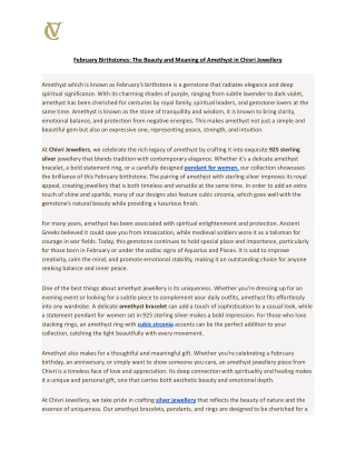 February Birthstones_ The Beauty and Meaning of Amethyst in Chivri Jewellery