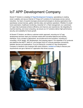 IoT APP Development Company