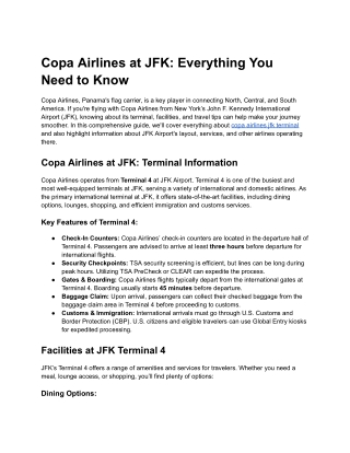 copa airlines jfk terminal
