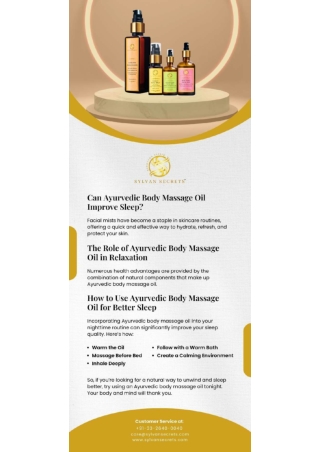 Ayurvedic Body Massage Oil for Dry Skin