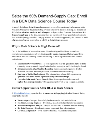 Seize the 50% Demand-Supply Gap_ Enroll in a BCA Data Science Course Today