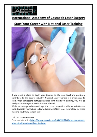 National Laser Training – Get Certified & Advance Your Career