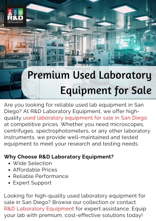 Premium Used Laboratory Equipment for Sale