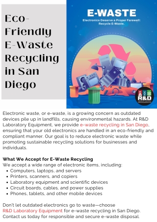 Eco-Friendly E-Waste Recycling in San Diego