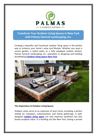 Design Dream Outdoor Living Spaces in New York Today