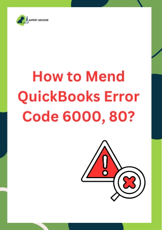 Fix QuickBooks Error Code 6000 80
