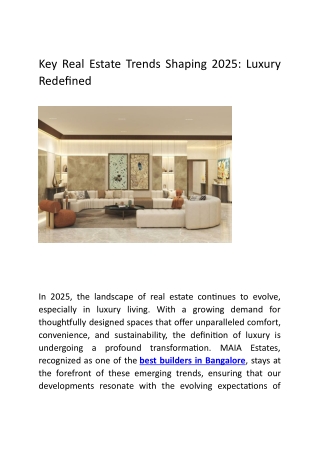 Key Real Estate Trends Shaping 2025 Luxury Redefined