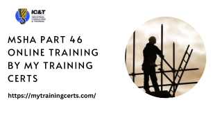 Understanding MSHA Training Requirements by My Training Certs