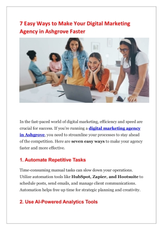 7 Easy Ways to Make Your Digital Marketing Agency in Ashgrove Faster