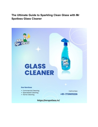 mr spotless - Glass Cleaner