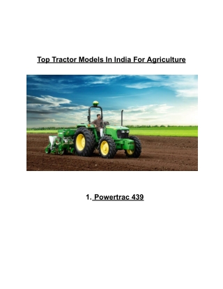 Top Tractor Models