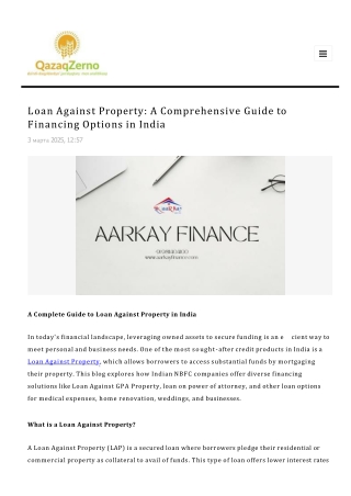 You Can Get a Low Interest Loan Against Property With a High Loan Amount