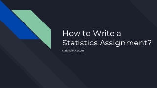 How to Write a Statistics Assignment