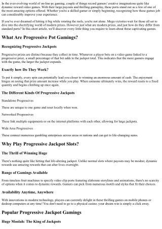 Super  Gains Await: Exploring  the most effective  Progressing  Prize Games