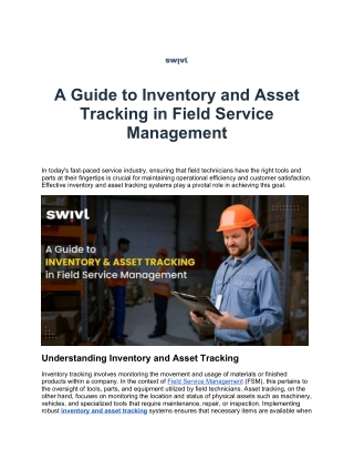 A Guide to Inventory and Asset Tracking in Field Service Management