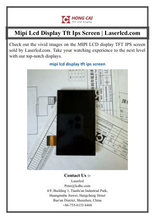 Mipi Lcd Display Tft Ips Screen | Laserlcd.com