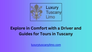 Explore in Comfort with a Driver and Guides for Tours in Tuscany