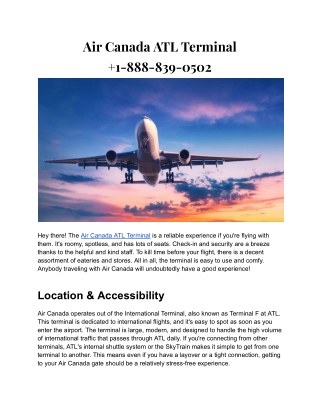 Air Canada ATL Terminal