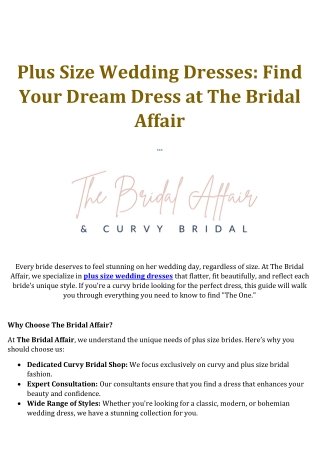 Plus Size Wedding Dresses