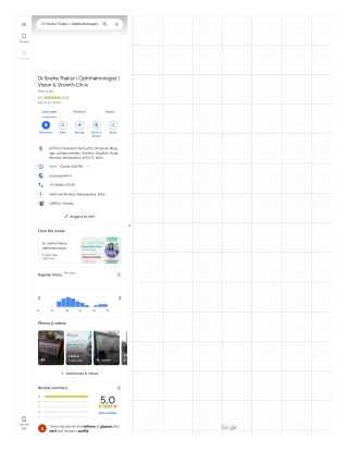 Dr. Sneha Thakur Ophthalmologist - Vision and growth