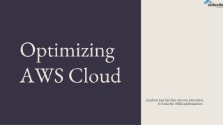 Optimizing AWS Cloud