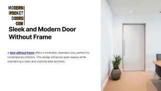 Sleek and Modern Door Without Frame