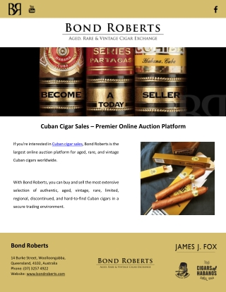 Cuban Cigar Sales – Premier Online Auction Platform
