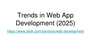 Trends in Web App Development (2025)