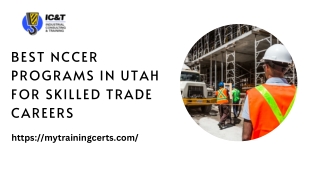 Best NCCER Programs in Utah for Skilled Trade Careers