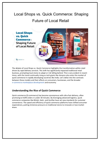 Local Shops vs. Quick Commerce Shaping Future of Local Retail