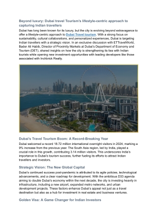 Beyond luxury_ Dubai travel Tourism’s lifestyle-centric approach to capturing Indian travellers - Inchbrick Realty.