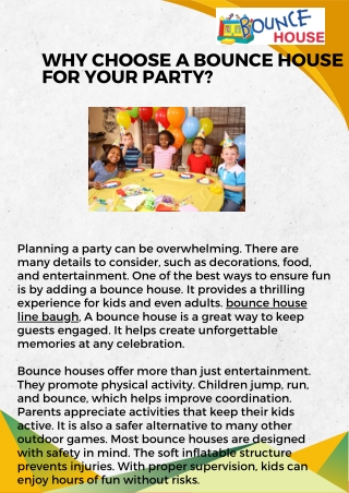 Exciting Bounce House Fun on Linebaugh – The Ultimate Indoor Party Zone for Families!
