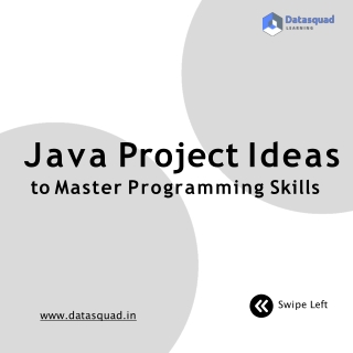 Java Project Ideas to Master Programming Skills.