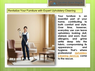Revitalize Your Furniture with Expert Upholstery Cleaning