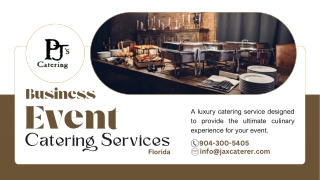 Business event catering in Florida | PJ's Catering