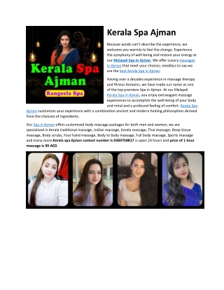 Kerala Spa Ajman