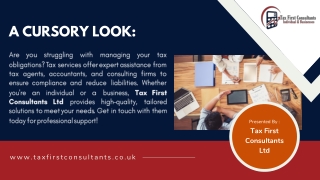 Nearby Best Consultants for Tax Services Tax First Consultants Ltd Tax Services Near You