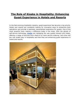 The Role of Kiosks in Hospitality_ Enhancing Guest Experience in Hotels and Resorts