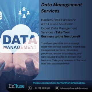 Harness Data Excellence with EnFuse Solutions' Expert Data Management Services