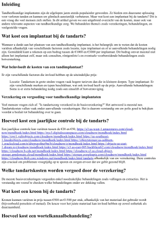 Wat kost een implantaat bij de tandarts? Een gedetailleerd overzicht.