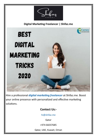Digital Marketing Freelancer  Shifaz.me