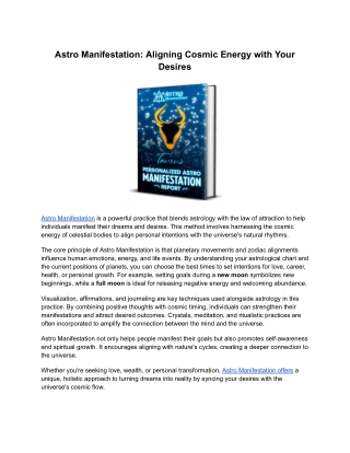 Astro Manifestation_ Aligning Cosmic Energy with Your Desires