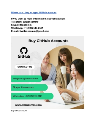 Where can I buy an aged GitHub account