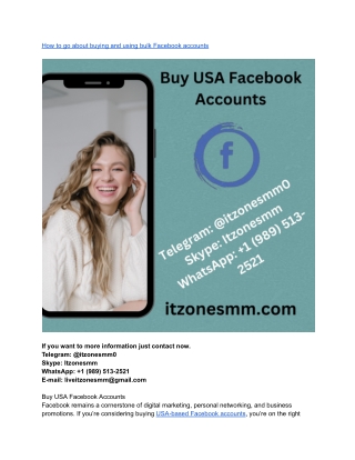 How to go about buying and using bulk Facebook accounts